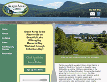 Tablet Screenshot of greenacrescabins.net